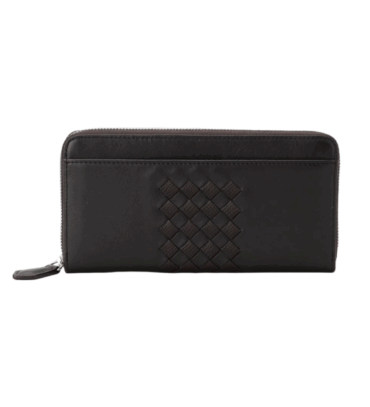 BROWN-ITALIAN-LEATHER-INTRECCIATO-ZIP-LONG-WALLET-1-600x600